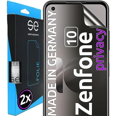 Abbildung von S.E für ASUS Zenfone 10 Schutzfolie privacy Blickschutz Folie 2x Folien im SET aus Deutschland, Matte Anti Spy Folie, staubfrei und blasenfrei, Sichtschutz