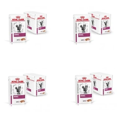 Abbildung von Royal Canin Veterinary Renal Beef 4er Pack 4 x 12 85 g Diät Alleinfuttermittel für ausgewachsene Katzen Zur Unterstützung bei Nierenproblemen Im Frischebeutel