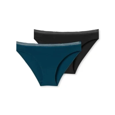 Abbildung von Schiesser 2PACK RIO Slip, Damen, Größe: 48, Schwarz petrol