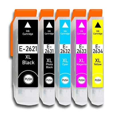 Abbildung von 5er Multipack kompatibel mit Epson 26XL Patrone für Expression Premium XP 510 520 600 605 610 615 620 625 700 710 720 800 810 820