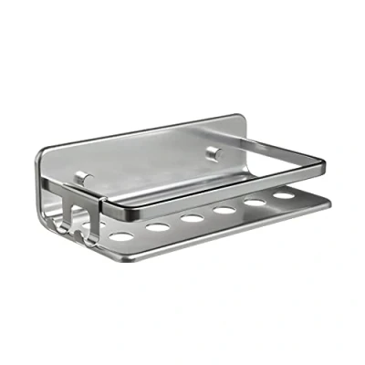 Abbildung von TATAY Eckkorb 2 Pack Model Serenity, Aluminium, Farbe Chrome. Mabe 20 x 5.5 cm