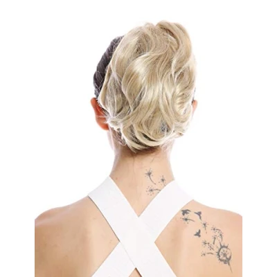 Abbildung von WIG ME UP 1028 V 22 Haarteil Zopf Pferdeschwanz kurz voluminös wellig Blond Hellblond 20 cm