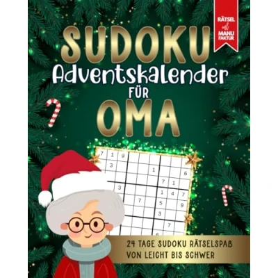Abbildung von Sudoku Adventskalender für Oma: 24 Tage Rätselspaß in Großdruck Der Weihnachtscountdown geistige Fitness
