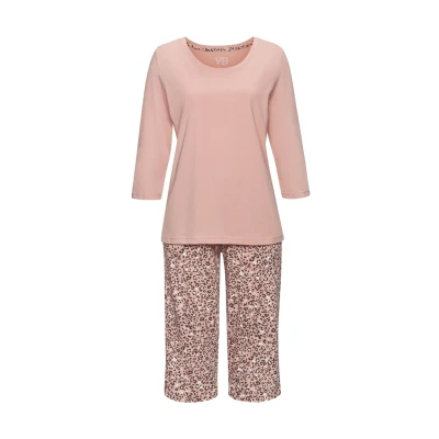 Abbildung von Vivance SET Pyjama, Damen, Größe: 32/34, Dunkelrosa gemustert