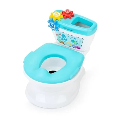 Abbildung von Baby Einstein 2 in 1 Töpfchentraining System mit Musik, Drehenden Zahnrädern, Abnehmbarem Ring &amp; Topf, Integrierten Griffen, Für Kinder ab 18 Monaten, Fördert Feinmotorik, Leicht zu Reinigen