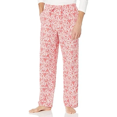 Abbildung von Amazon Essentials Herren Pyjamahose aus Flanell (erhältlich in Big &amp; Tall), Weiß Wald, XXL