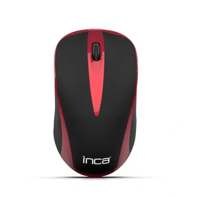 Abbildung von inca IWM 221RSK Maus (RF Wireless, Optisch, Büro, Schwarz, Rot, 10 m, Batterien)