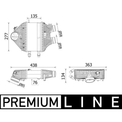Abbildung von MAHLE ORIGINAL CI 618 000P Ladeluftkühler mit Sensor BMW: 3 Limousine, 4 Cabrio