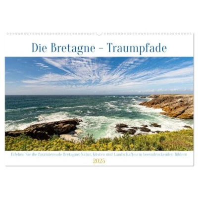 Abbildung von Die Bretagne Traumpfade (Wandkalender 2025 DIN A2 quer), CALVENDO Monatskalender