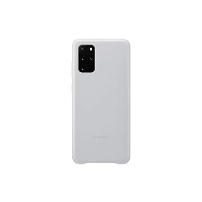 Abbildung von Samsung Leather Smartphone Cover EF VG985 für Galaxy S20+ 5G Handy Hülle, echtes Leder, Schutz Case, stoßfest, premium, hellgrau