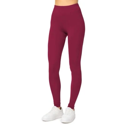 Abbildung von Merry Style Damen Lange Leggings aus Viskose MS10 143 (Weinrot, XS)
