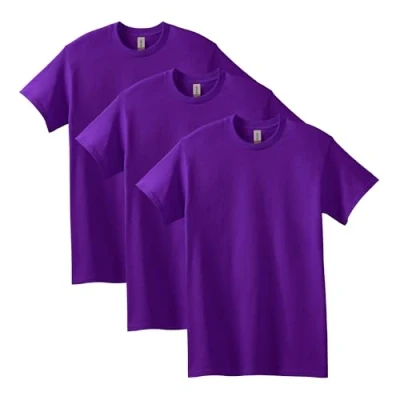 Abbildung von Gildan Unisex Erwachsene Heavy Cotton, Style G5000, Multipack T Shirt, Violett (3er Pack), L