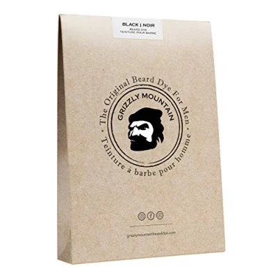 Abbildung von Grizzly Mountain Natural Beard Dye für Bart und Schnurrbart (Schwarz) Mit Organische Base