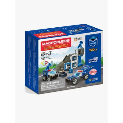 Abbildung von Magformers Bausatz Polizei 50 Teile