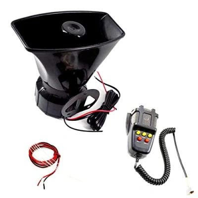 Abbildung von YIYIDA Autosirene Autohupe mit Mikrofon PA Lautsprechersystem elektrische Hupe Notlautsprecher Sound Lautsprecher Fahrzeughupe laute geeignet für jeden 12V LKW Auto Boot usw