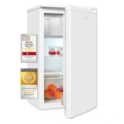 Abbildung von exquisit Kühl /Gefrierkombination KS117 3 040D weiss, 85 cm hoch, 48 breit, Energieeffizienzklasse D, 81 Liter Nutzinhalt