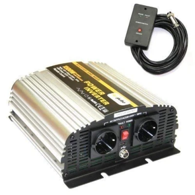 Abbildung von SOLARTRONICS NS1500 Spannungswandler 12V 230V modifizierter Sinus 1500W/3000W Wechselrichter auf Stromwandler mit USB A Anschluss und AC Steckdose Solar Inverter inkl. 4,5m Fernbedienung