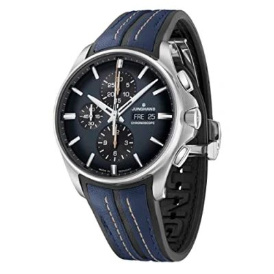 Abbildung von Junghans 27/4227.00 Meister Chronoscope Herrenuhr Automatik Schwarz/Blau