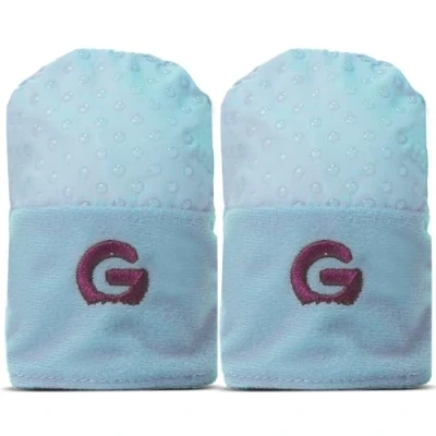 Abbildung von Gummee Baby Handschuhe für Neugeborene Kratzfäustlinge Verstellbare Beißhandschuh Baumwolle Neugeborenen Set 0 3 Monate (Blau)