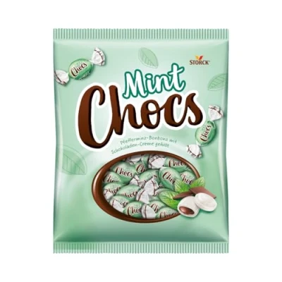Abbildung von Mint Chocs 1 x 425g Pfefferminz Bonbons mit Schokoladencreme Füllung