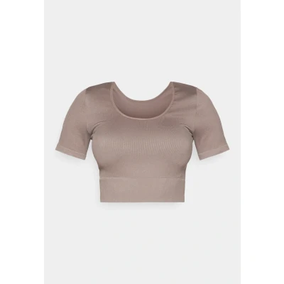 Abbildung von ONLY Play Onpjaia LIFE CROP SEAM TOP Tshirt basic, Damen, Größe: S/M, Brown
