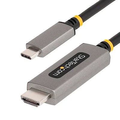 Abbildung von StarTech.com 1 m USB C auf HDMI Kabel, 8K 60Hz, 4K 144Hz, HDR10, zu 2.1 Video Konverter Kabel/Adapter, DP Alt Mode/USB4/Thunderbolt 3/4 Kompatibel (134B USBC HDMI211M)