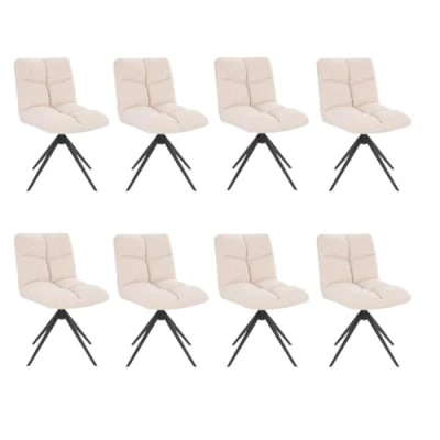 Abbildung von HOME DELUXE Esszimmerstuhl drehbar 2er 8er Set NODA (8 St), Gestell aus Edelstahl, Küchenstuhl, Bürostuhl