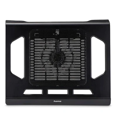 Abbildung von Hama USB Notebook Kühler Black Lüfter Cooler Laptop Ständer, (Kühlpad 14&quot; 15&quot; 15,6&quot; 16&quot; 16,1 17&quot; 17,3&quot; Ständer Stand LED Blau)