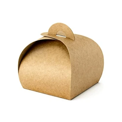 Abbildung von partydeco Geschenkbox, Geschenkbox für Gastgeschenke 8.5x7cm abgerundet 10er Set braun