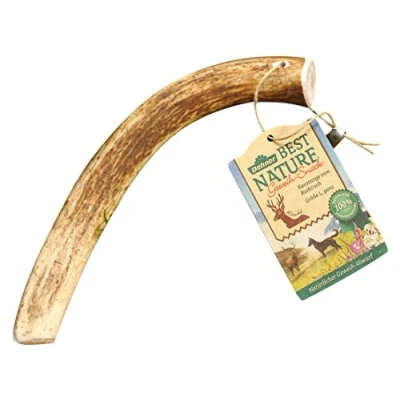 Abbildung von Dehner Best Nature Hundesnack, hochwertiges Leckerli geruchsarm / 100 % natürlich, Kausnack für Hunde, Rothirsch Geweih, Größe L