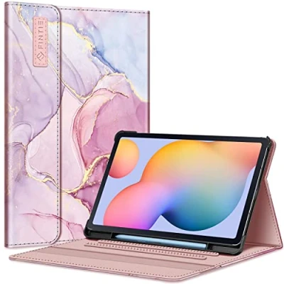Abbildung von Fintie Schutzhülle für Samsung Galaxy Tab S6 Lite 10,4 Zoll 2024/2022/2020 mit S Stifthalter, Multi Winkel Portfolio Abdeckung Tasche, Auto Sleep/Wake, Dreamy Marble