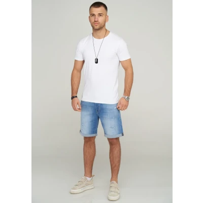 Abbildung von Jack &amp; Jones Jjirick Jjiinfinity Jeans Shorts, Herren, Größe: Large, Light blue denim