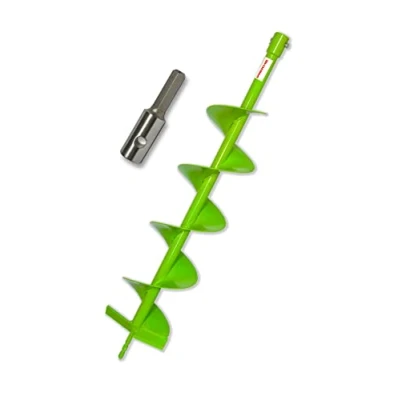 Abbildung von WERHE® Profi Bohrer, Erdbohrer für bohrmaschine 150 mm robust mit Hex Adapter Pfahlbohrer Brunnenbohrer präzise Bohrspitze Bohrer