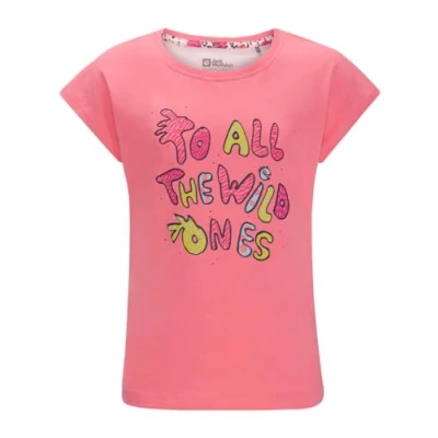 Abbildung von Jack Wolfskin Villi T G Tshirt print für Kinder, Größe: 92, Pink lemonade