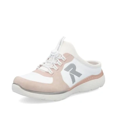 Abbildung von Rieker Damen Low Top Sneaker M5056, Frauen Halbschuhe,Freizeitschuhe,Turnschuhe,Laufschuhe,straßenschuhe,Sportschuhe,Weiss Kombi (31),38 EU / 5 UK