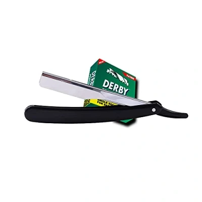Abbildung von Shaving Razor Set, Rasiermesser Set Bartschneider, Straight + 100 Derby Klingen Nassrsur