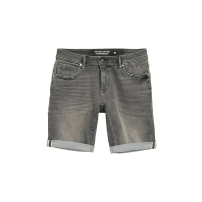 Abbildung von TOM TAILOR TTJOSH Regular Slim Jeans Shorts mit Superstretch, Bleached Blue Denim, 28