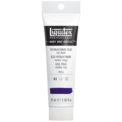 Abbildung von Liquitex 1045314 Professional Heavy Body Acrylfarbe in Künstlerqualität mit ausgezeichneter Lichtechtheit buttriger Konsistenz, 59ml Tube Phthaloblau (Rotton)