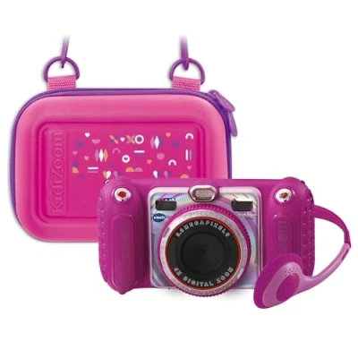 Abbildung von Vtech® KidiZoom Duo Pro, pink Kinderkamera (inklusive Tragetasche)