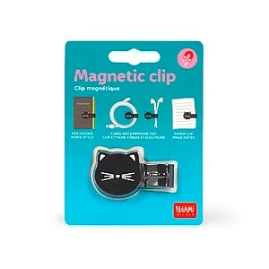 Abbildung von Legami Magnetischer Clip, Kätzchen Thema, Verschluss für die Aufbewahrung von Kabeln, einen Stift an einem Laptop befestigen, halten Kopfhörer zusammen, 4,8x3,3 cm