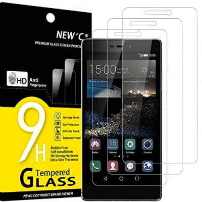 Abbildung von NEW&#039;C 3 Stück, Panzer Schutz Glas für Huawei P8, Frei von Kratzern, 9H Härte, HD Displayschutzfolie, 0.33mm Ultra klar, Ultrabeständig