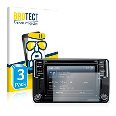 Abbildung von BROTECT Schutzglas für Volkswagen Caddy 2015 Discover Media 6.5&quot; (3 Stück) Schutzfolie Panzer Folie Glas [Extrem Kratzfest 9H,