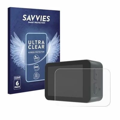 Abbildung von Savvies 6 Stück Schutzfolie für Akaso V50X Displayschutz Folie Ultra Transparent