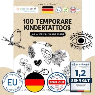 Abbildung von PAPIERDRACHEN Kindertattoo 100 Kindertattoos zum Aufkleben