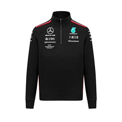 Abbildung von MERCEDES AMG PETRONAS Formula One Team 2023 Sweatshirt mit 1/4 Reißverschluss Schwarz Männer Größe: S
