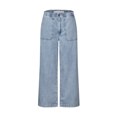 Abbildung von Street One Studio Damen F379255 Paperbag Wide Leg Jeans, Light Blue Washed, 28W / 26L