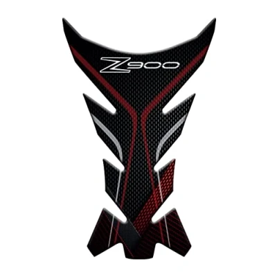 Abbildung von Motorcycle Tankpad aus Harz, selbstklebend, 3D Effekt, kompatibel mit Kawasaki Z900 (rot)