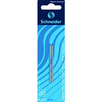 Abbildung von Schneider 77152 Express 56 M Mine für Mehrfarb Kugelschreiber (dokumentenecht, Strichstärke M) 2er Blisterkarte, blau