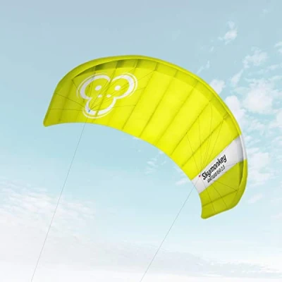 Abbildung von Skymonkey Airtwister 2.3 Lenkmatte inkl. Packsack &amp; Flugschlaufen Lenkdrachen bereits fertig angeleint, ready 2 fly, Kite mit stabilen Polyester Ripstop Material, Flugdrachen für Einsteiger geeignet