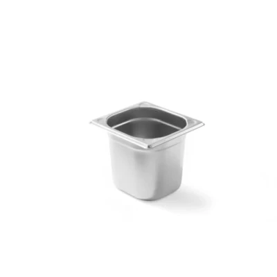 Abbildung von HENDI 806647 Temperaturbeständig von 40 bis 300C, Heissluftöfen Kühl und Tiefkühlschränken Chafing Dishes Bain Marie, Stapelbar, 2,4L, GN 1/6, 176x162x(H)150mm, Edelstahl, 2,4 liter